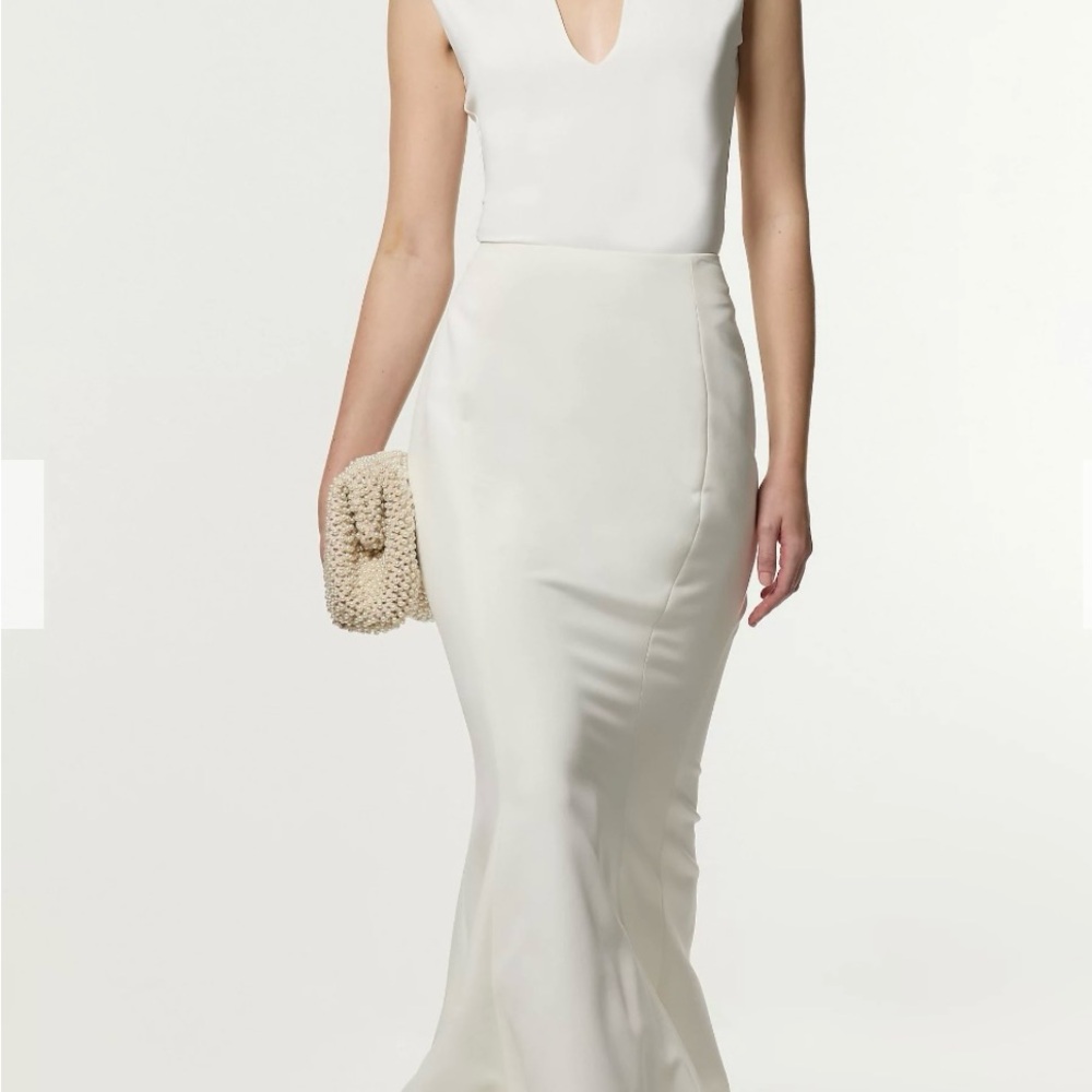 Karen Millen Asymmetrical White Skirt